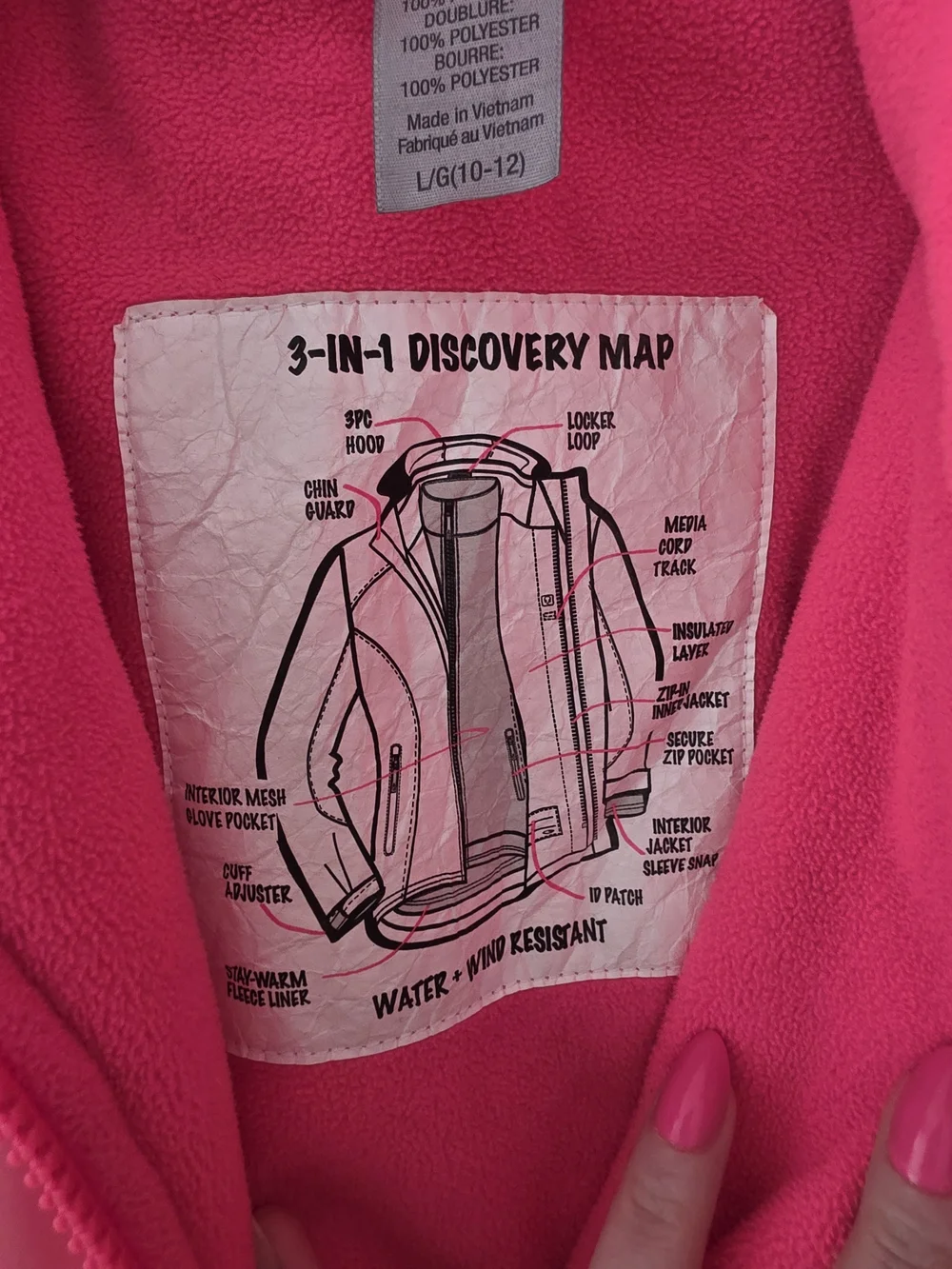 Champion Women's Coral-Red Hooded Ski Jacket